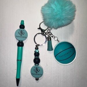 Tiffany & Co. Blue and Black Key & Card Holder Set